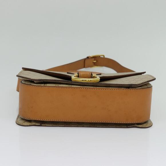 CELINE Macadam Canvas Shoulder Bag Pvc Beige Gold - Picture 9 of 12